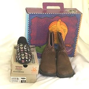 Brand new Justin boots and brand new Bobs